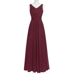 Azazie Pierrette Cabernet Bridesmaid Dress